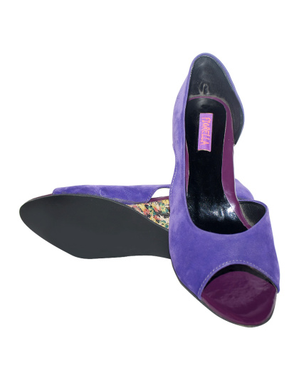 Fiorella Purple Peep Toes